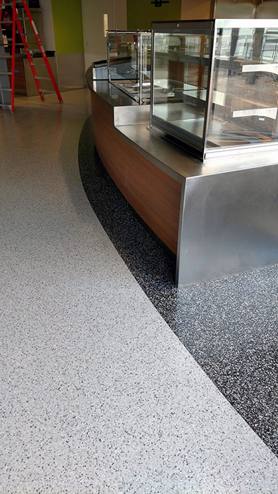 restaurant with floor coating